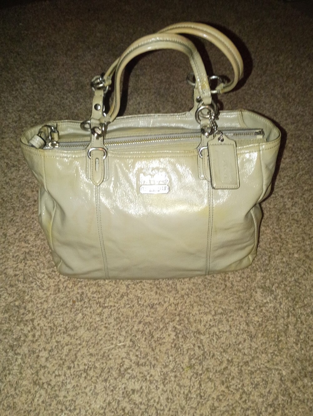 Coach Classic Neutral Leather Tote Bag - Cream